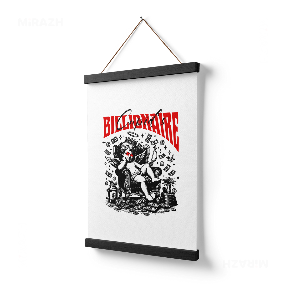 CupidCashThrone Magnetic Hanger Poster 03 Black Wood