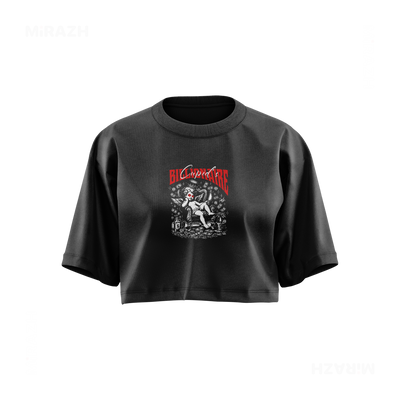 CupidCashThrone Over Sized Crop Top 01 Faded Black