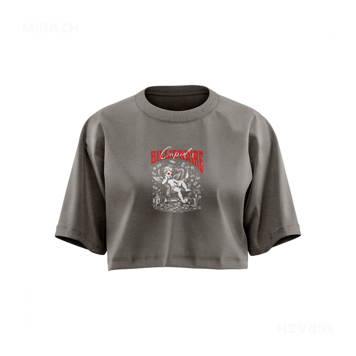 CupidCashThrone Over Sized Crop Top 01 Faded Grey