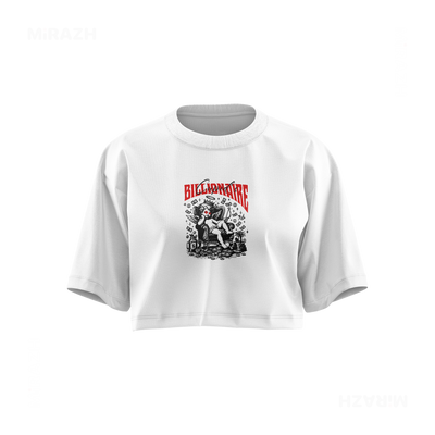 CupidCashThrone Over Sized Crop Top 01 White