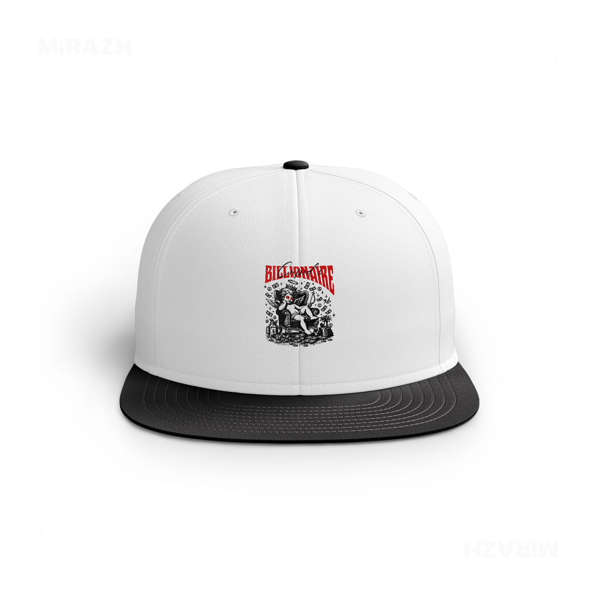 CupidCashThrone Snapback Caps 01 White Black DTF
