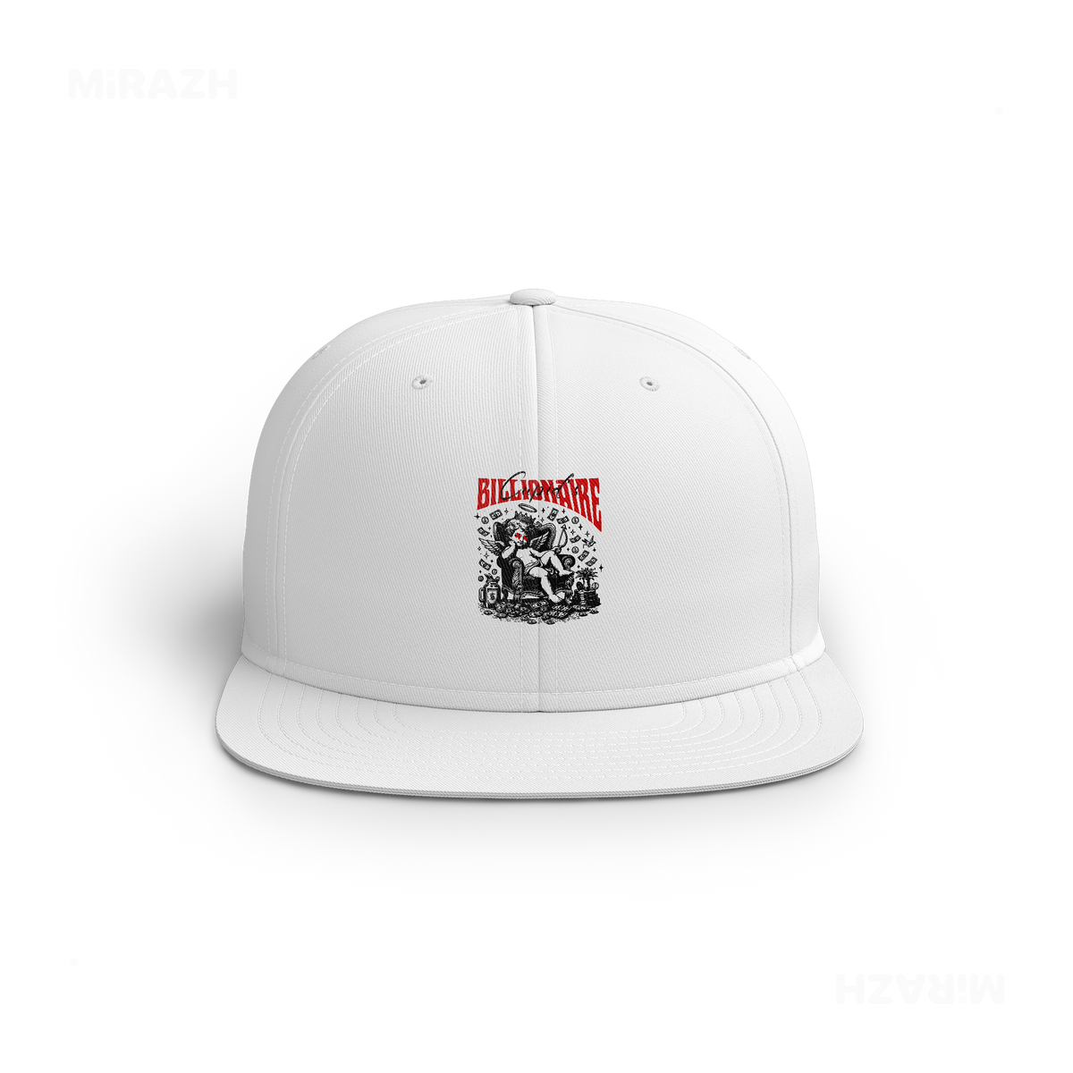 CupidCashThrone Snapback Caps 01 White DTF