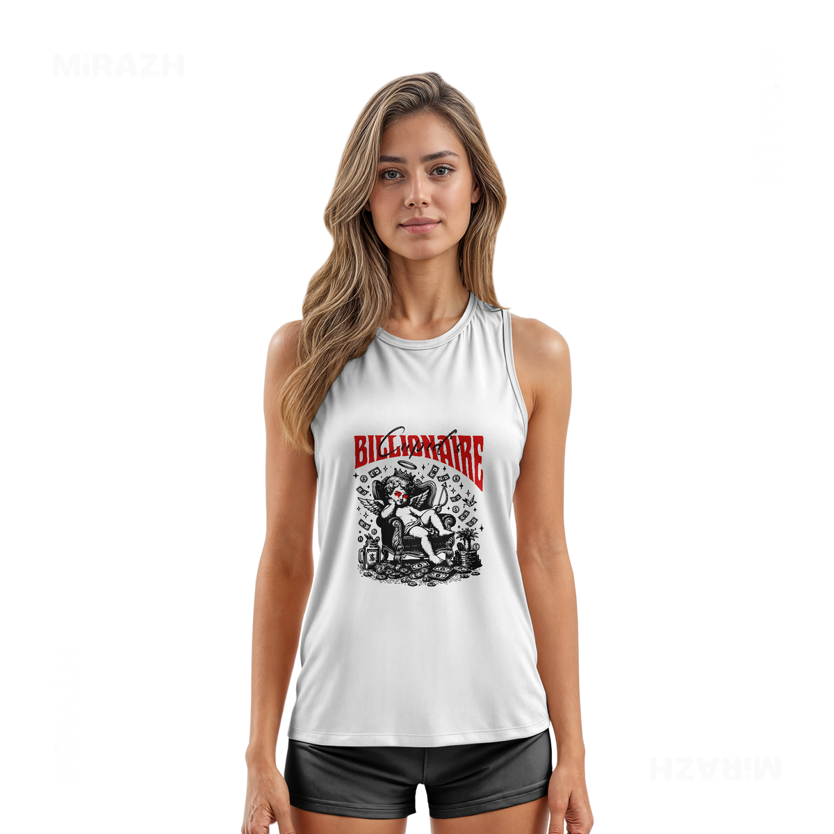 CupidCashThrone Tank Tops 03 White