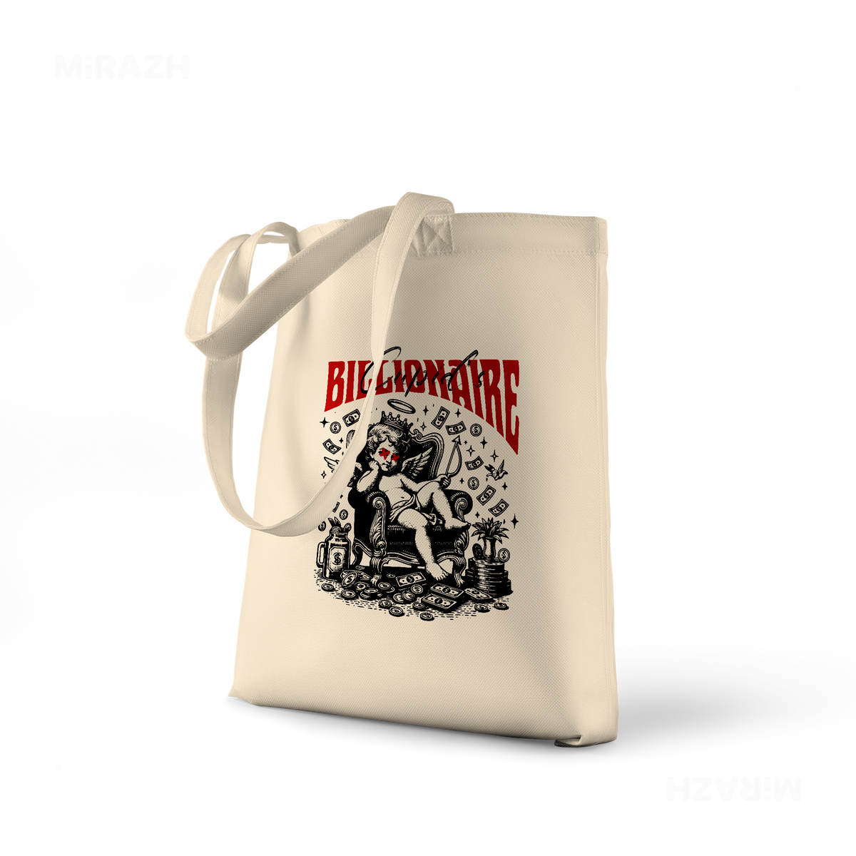 CupidCashThrone Tote Bags 01 Natural