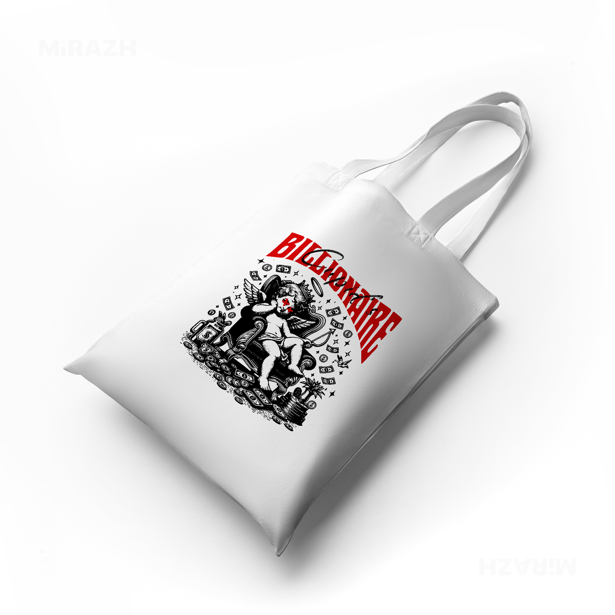 CupidCashThrone Tote Bags 04 White