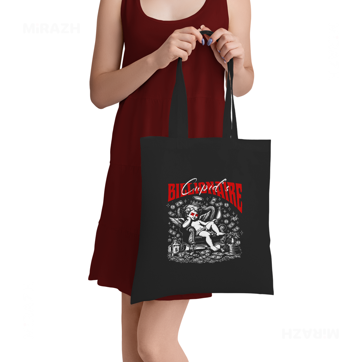 CupidCashThrone Tote Bags 05 Black