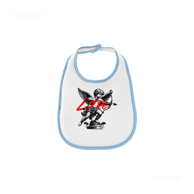 CupidLoveStruck Baby Bibs 01 White Lightblue