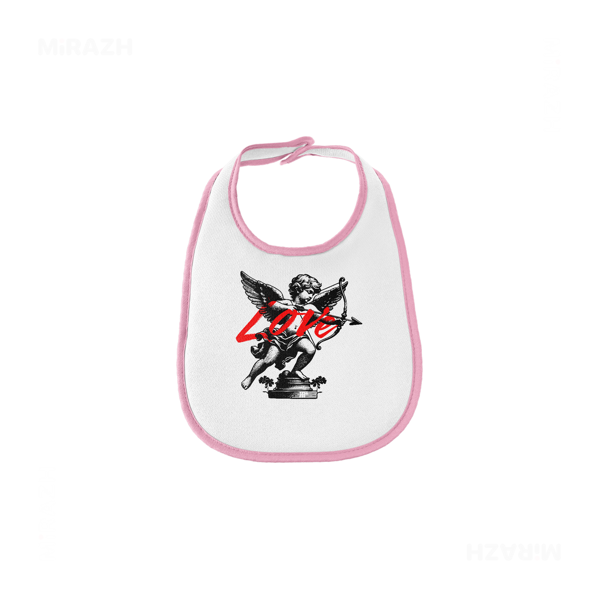 CupidLoveStruck Baby Bibs 01 White Pink