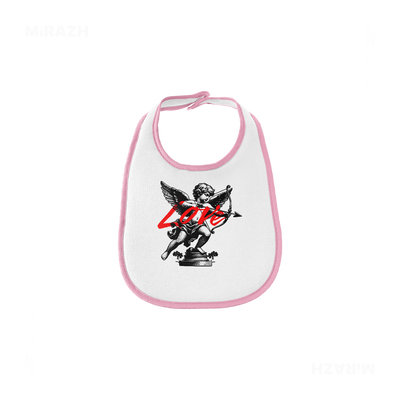 CupidLoveStruck Baby Bibs 01 White Pink