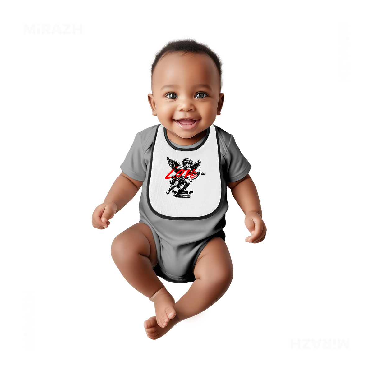 CupidLoveStruck Baby Bibs 05 White Black