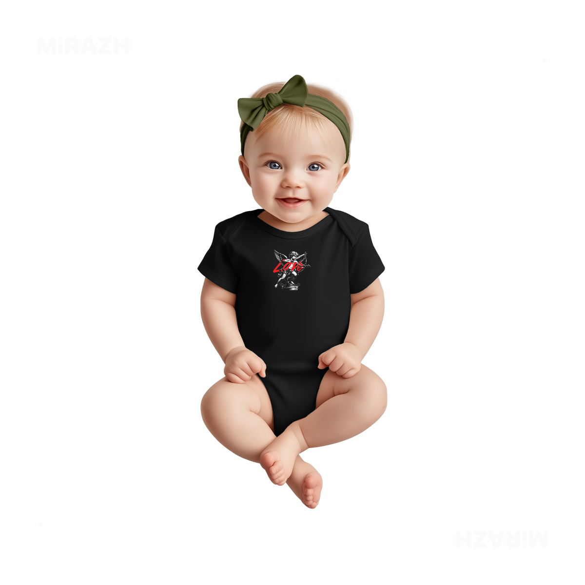 CupidLoveStruck Baby Onesies 02 Black