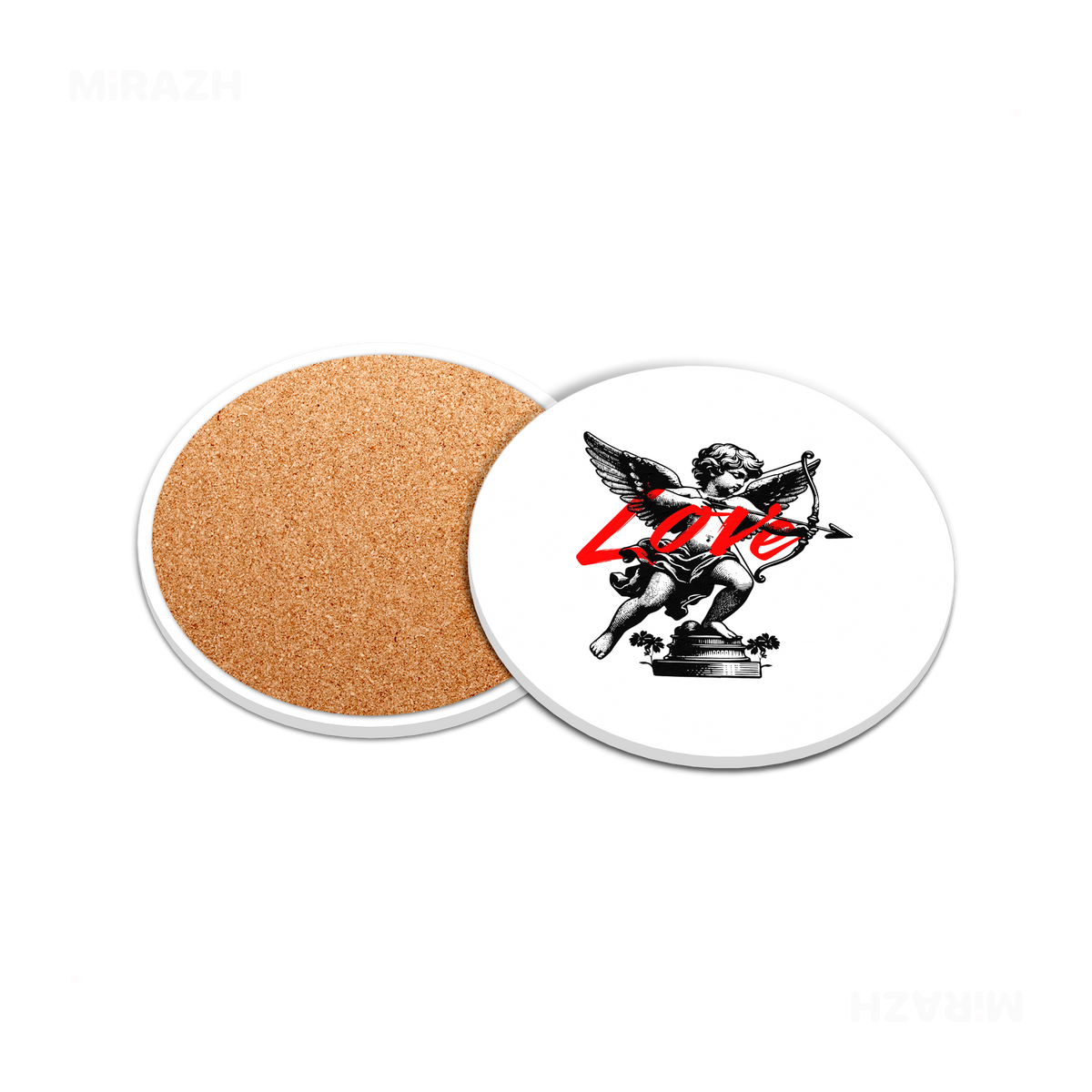 CupidLoveStruck Ceramic Coaster 05 Round