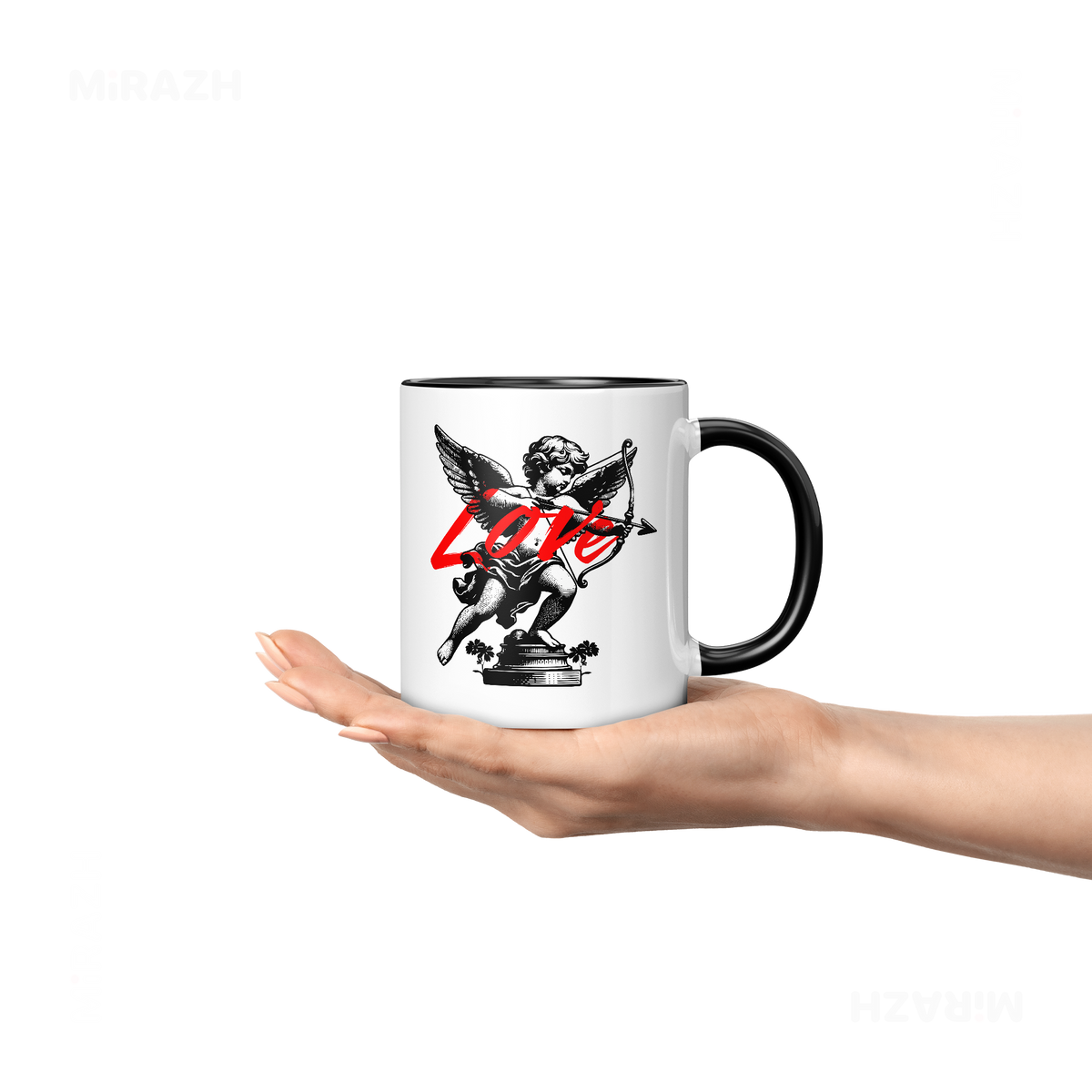 CupidLoveStruck Ceramic Mug 04 White Black