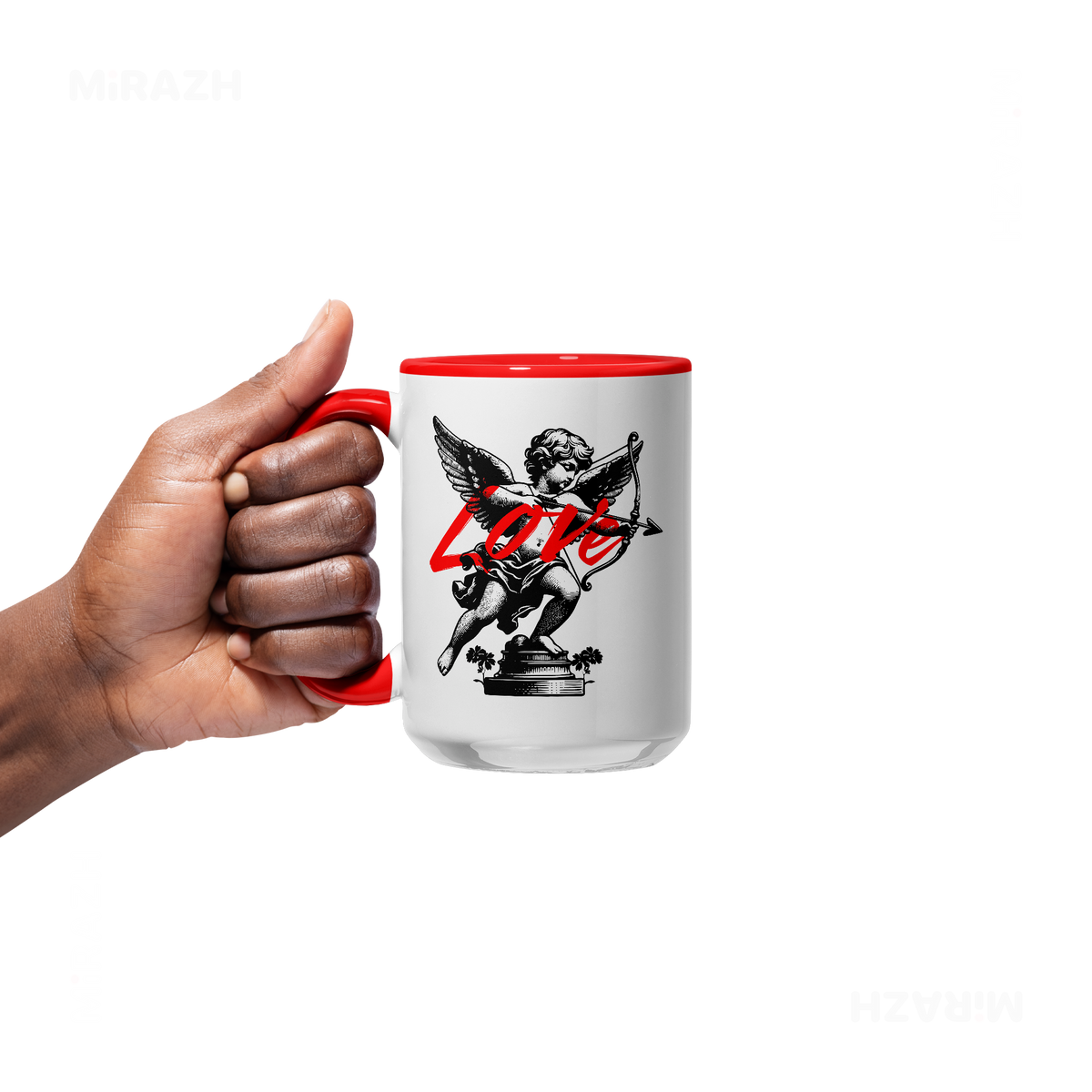 CupidLoveStruck Ceramic Mug 05 White Red