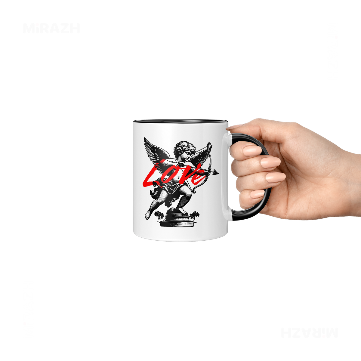 CupidLoveStruck Ceramic Mug 06 White Black