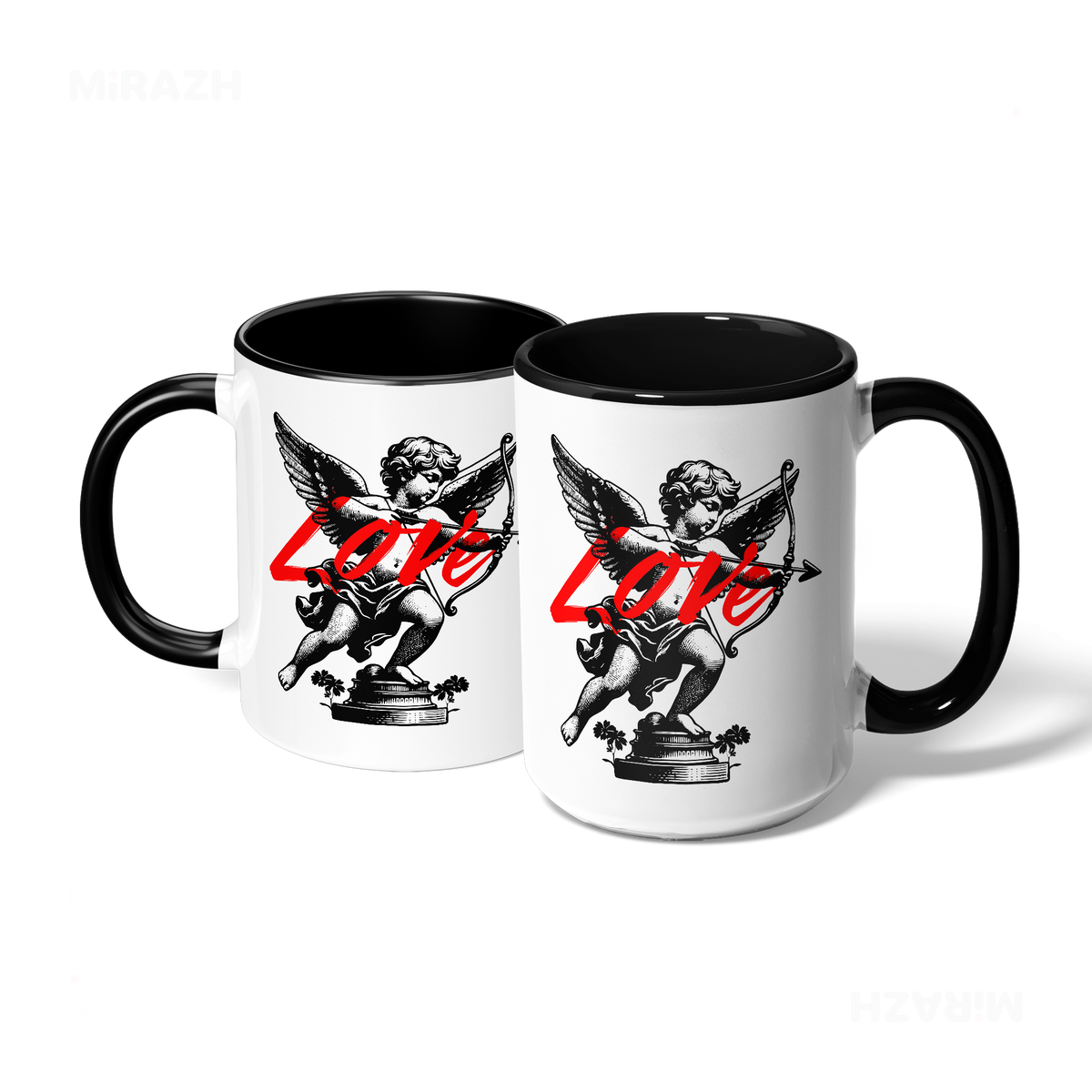 CupidLoveStruck Ceramic Mug 07 White Black