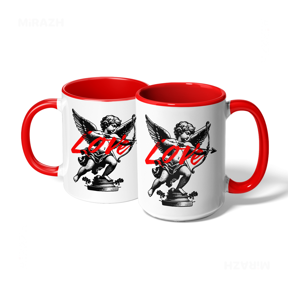 CupidLoveStruck Ceramic Mug 07 White Red