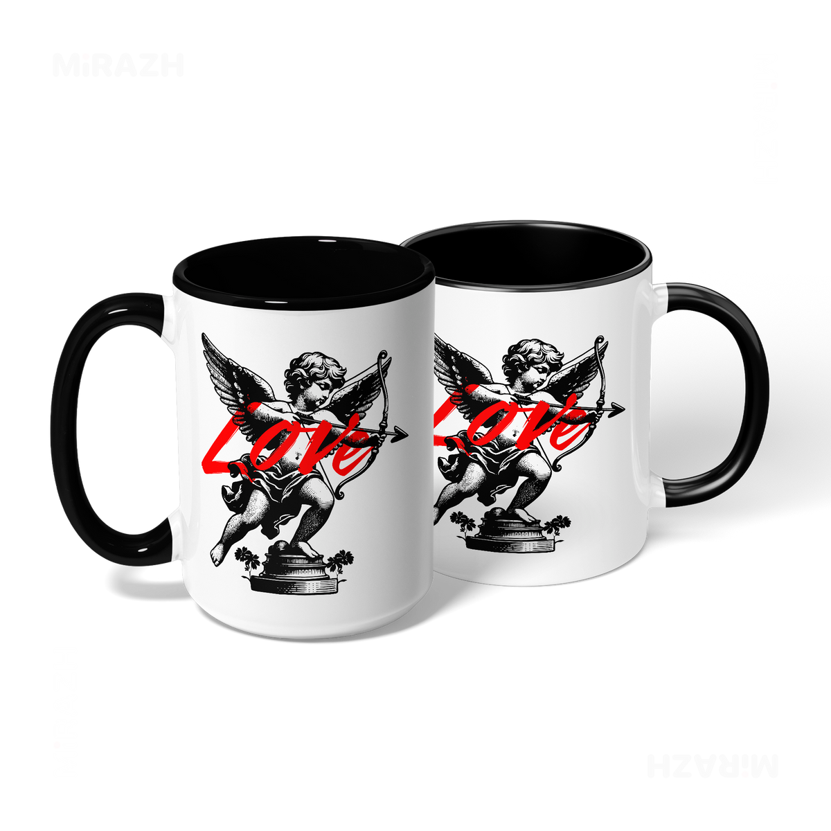 CupidLoveStruck Ceramic Mug 08 White Black
