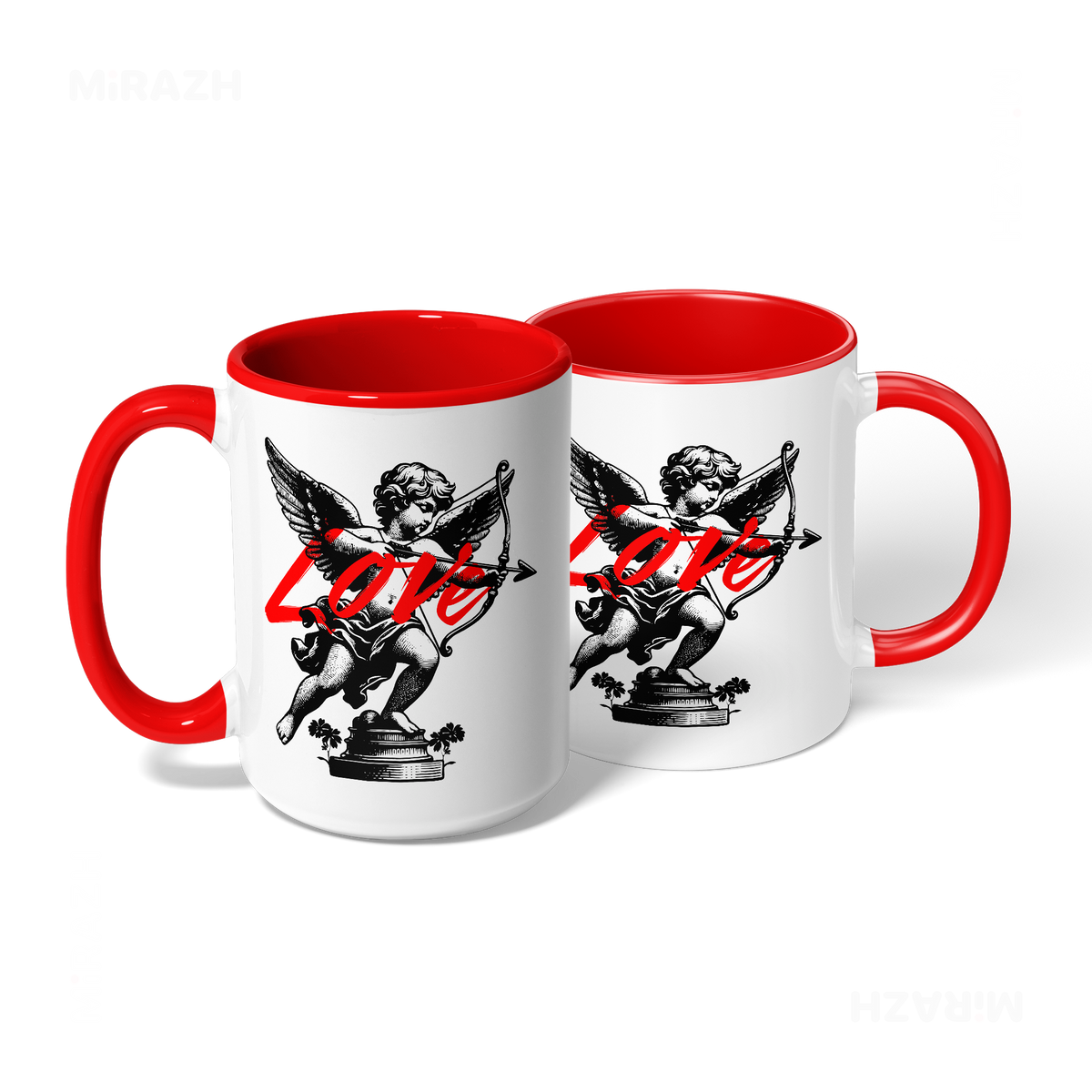 CupidLoveStruck Ceramic Mug 08 White Red