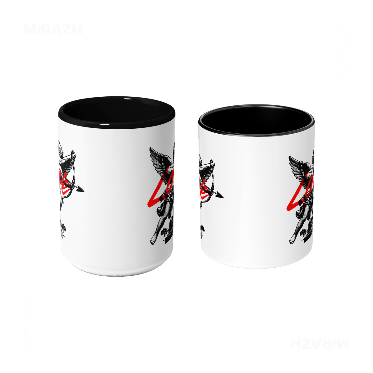 CupidLoveStruck Ceramic Mug 09 White Black