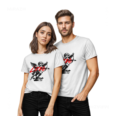 CupidLoveStruck Couple T Shirt 02 White
