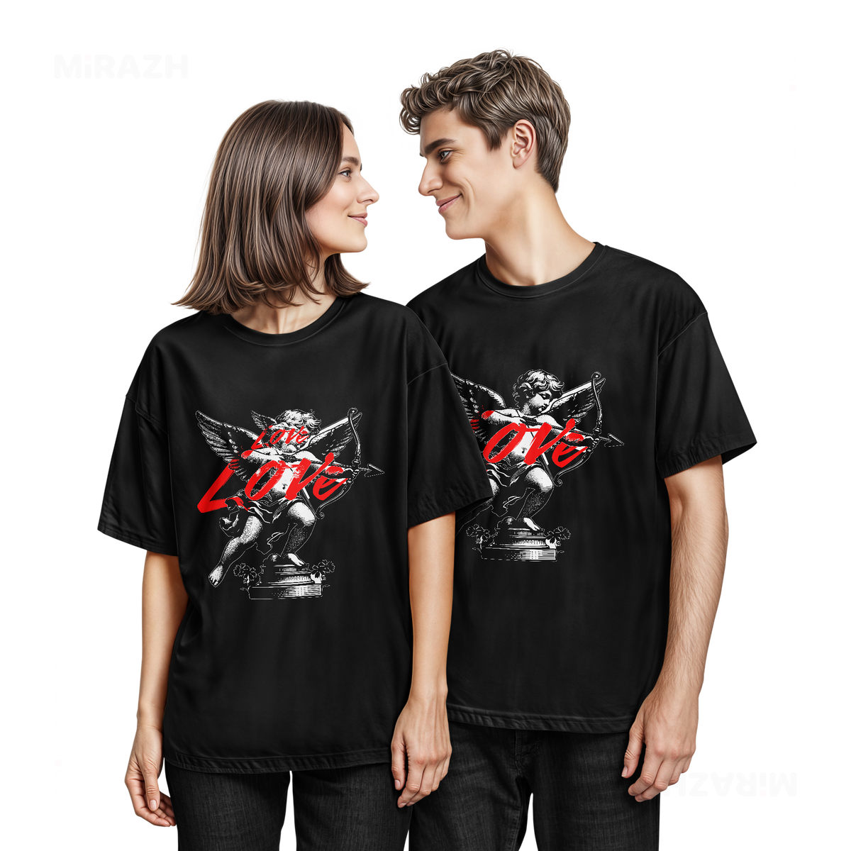 CupidLoveStruck Couple T Shirt 05 Black