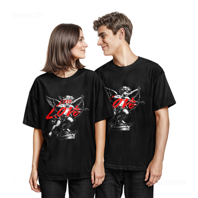 CupidLoveStruck Couple T Shirt 05 Black