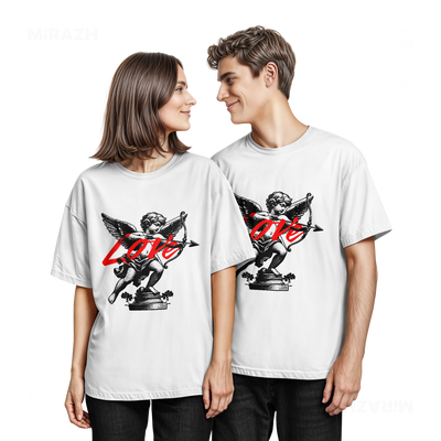 CupidLoveStruck Couple T Shirt 05 White