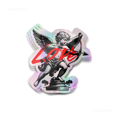 CupidLoveStruck Die Cut Holographic Sticker 01