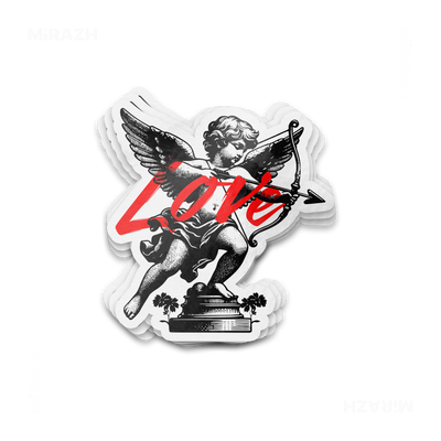 CupidLoveStruck Die Cut Outdoor Sticker 01 White