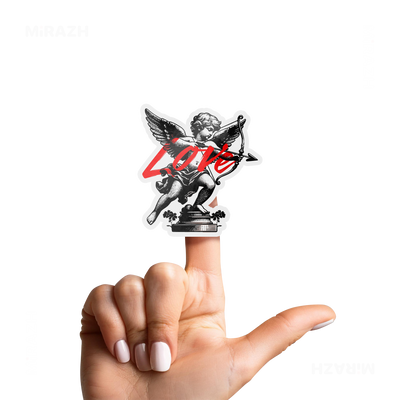 CupidLoveStruck Die Cut Outdoor Sticker 02 Clear