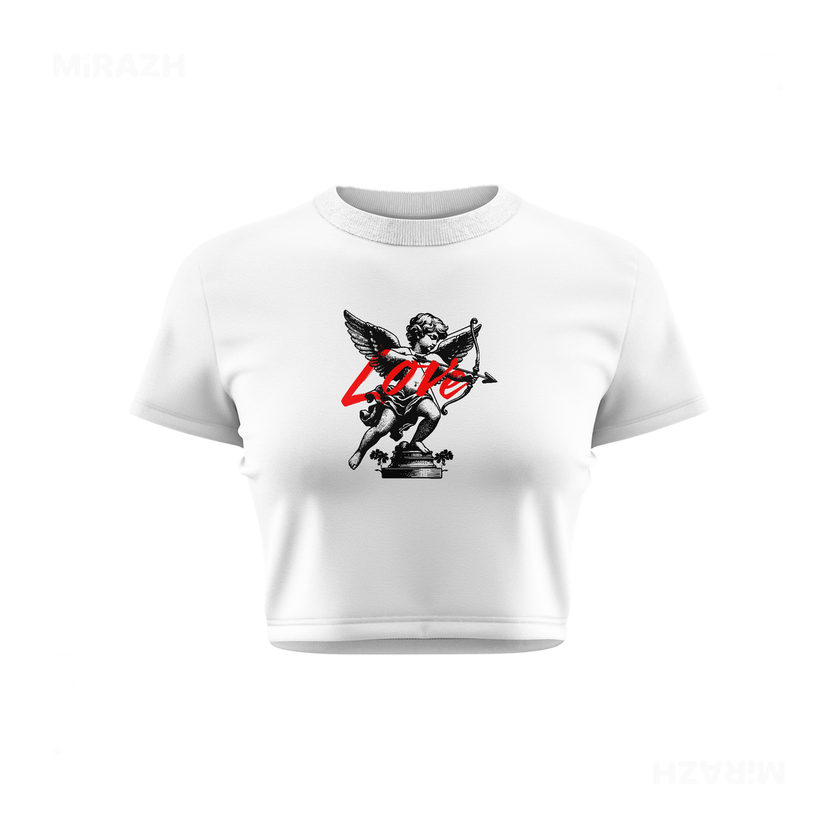 CupidLoveStruck Fitted Crop Top 01 White