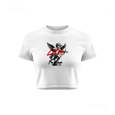 CupidLoveStruck Fitted Crop Top 01 White