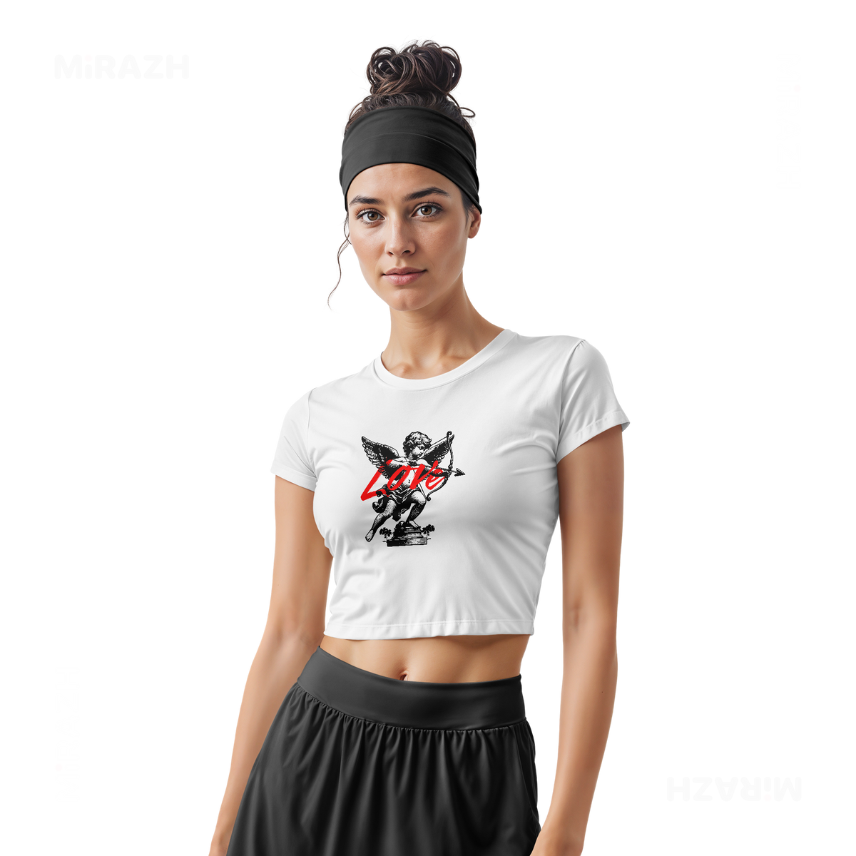 CupidLoveStruck Fitted Crop Top 02 White