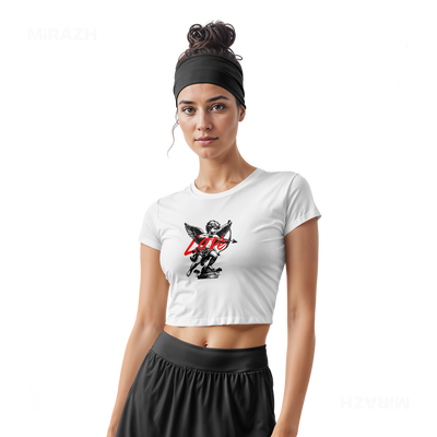 CupidLoveStruck Fitted Crop Top 02 White