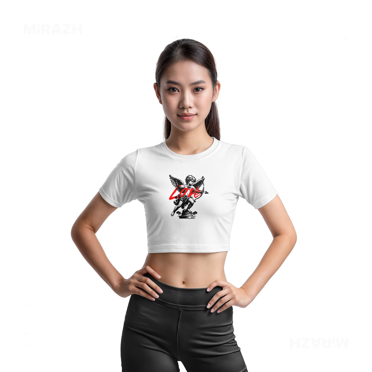 CupidLoveStruck Fitted Crop Top 03 White
