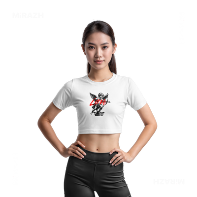 CupidLoveStruck Fitted Crop Top 03 White