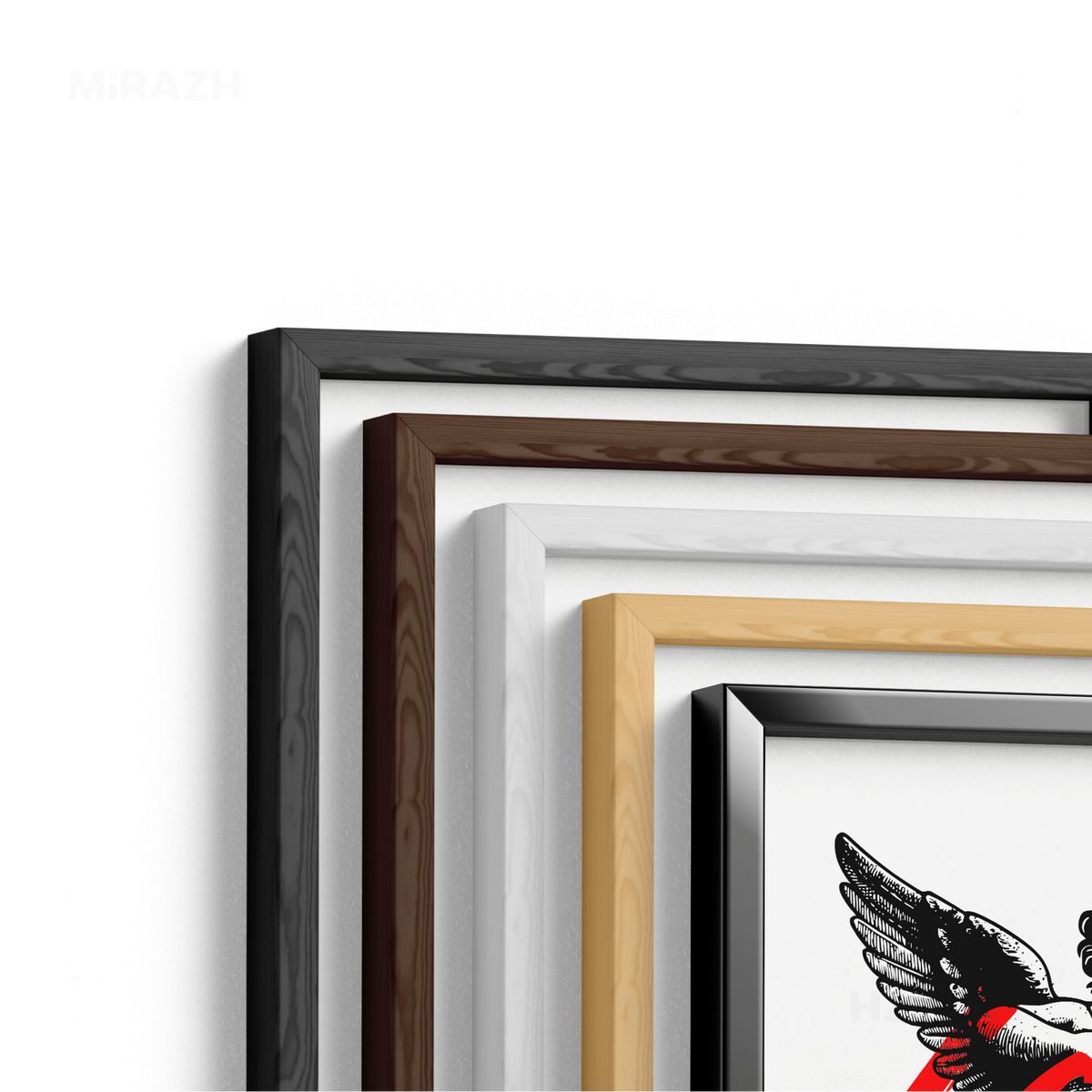 CupidLoveStruck Framed Poster 02 Black Aluminum