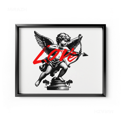 CupidLoveStruck Framed Poster 03 Black Aluminum