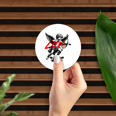 CupidLoveStruck High Gloss Coaster 02 Round