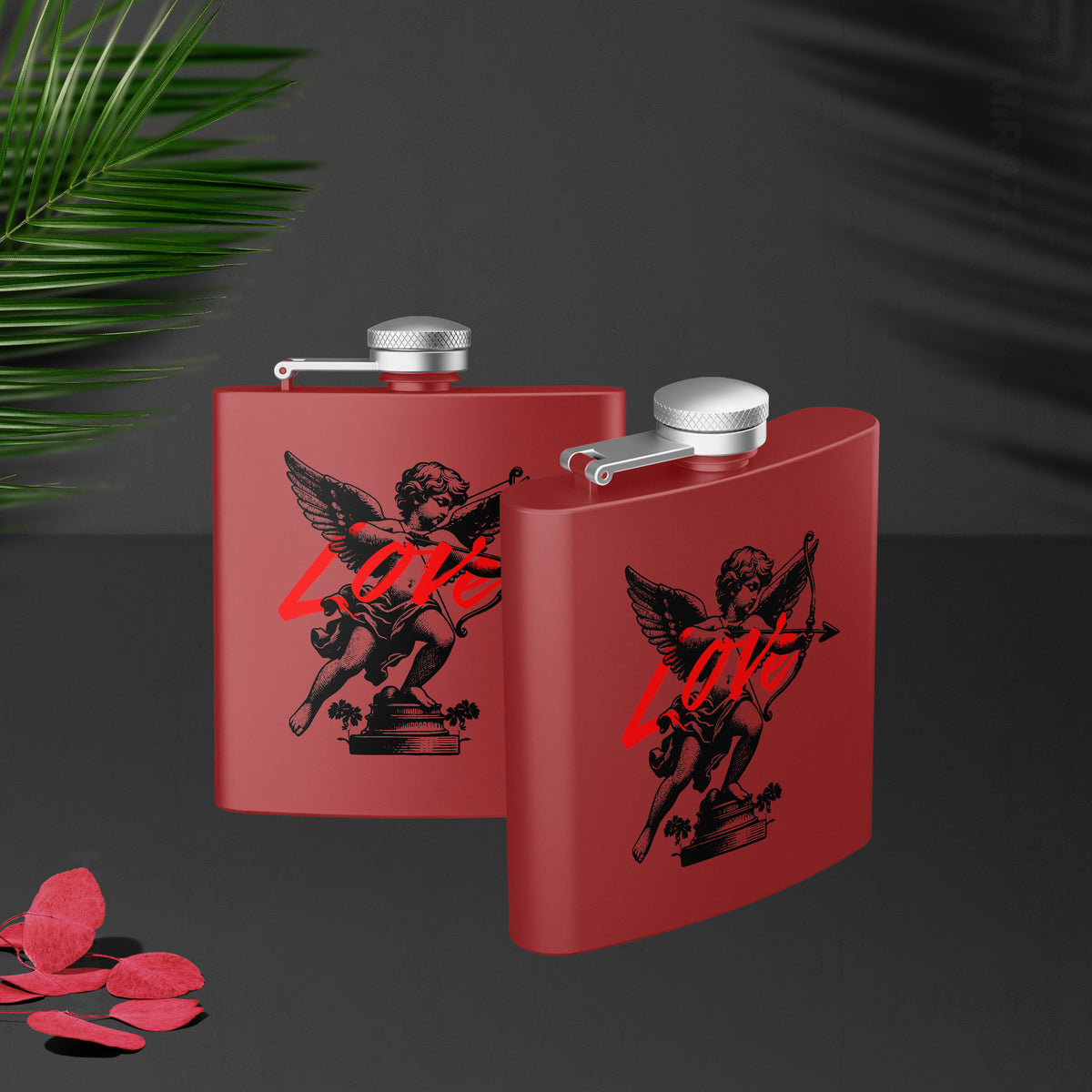 CupidLoveStruck Hip Flasks 02 Red