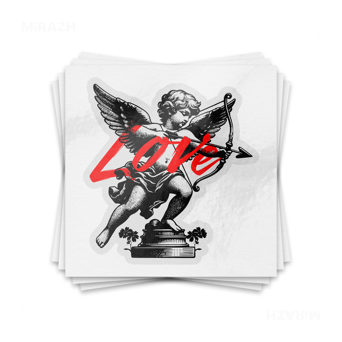 CupidLoveStruck Kiss Cut Sticker 01 Clear