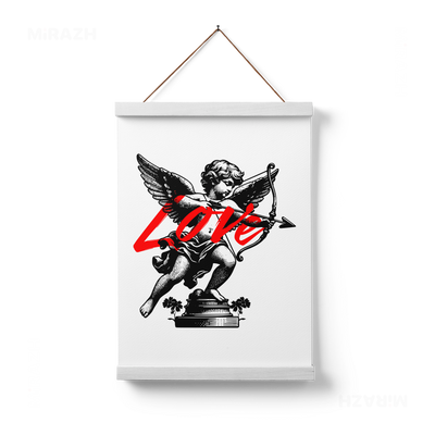 CupidLoveStruck Magnetic Hanger Poster 01 White Wood