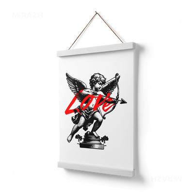 CupidLoveStruck Magnetic Hanger Poster 03 White Wood