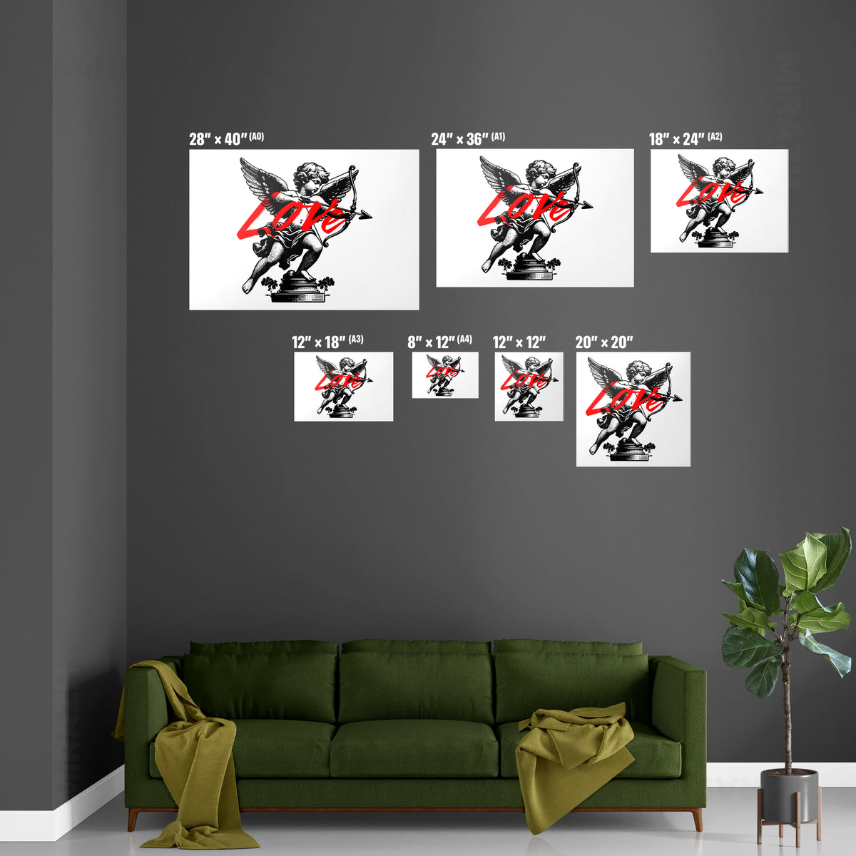 CupidLoveStruck Magnetic Hanger Poster 07 White Wood