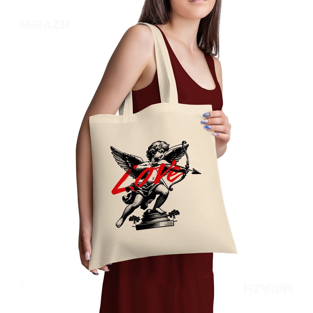 CupidLoveStruck Tote Bags 02 Natural