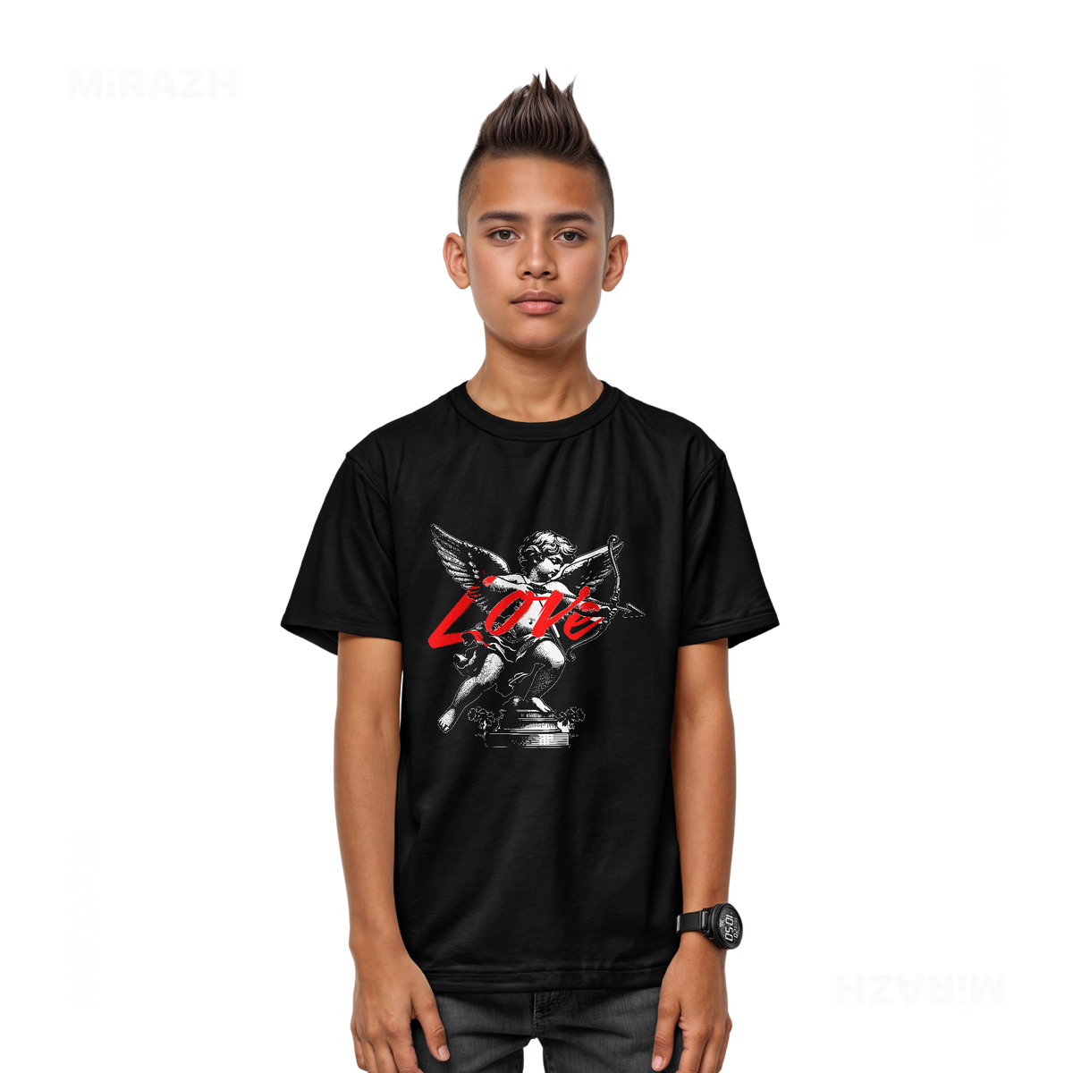 CupidLoveStruck Youth T Shirt 03 Black