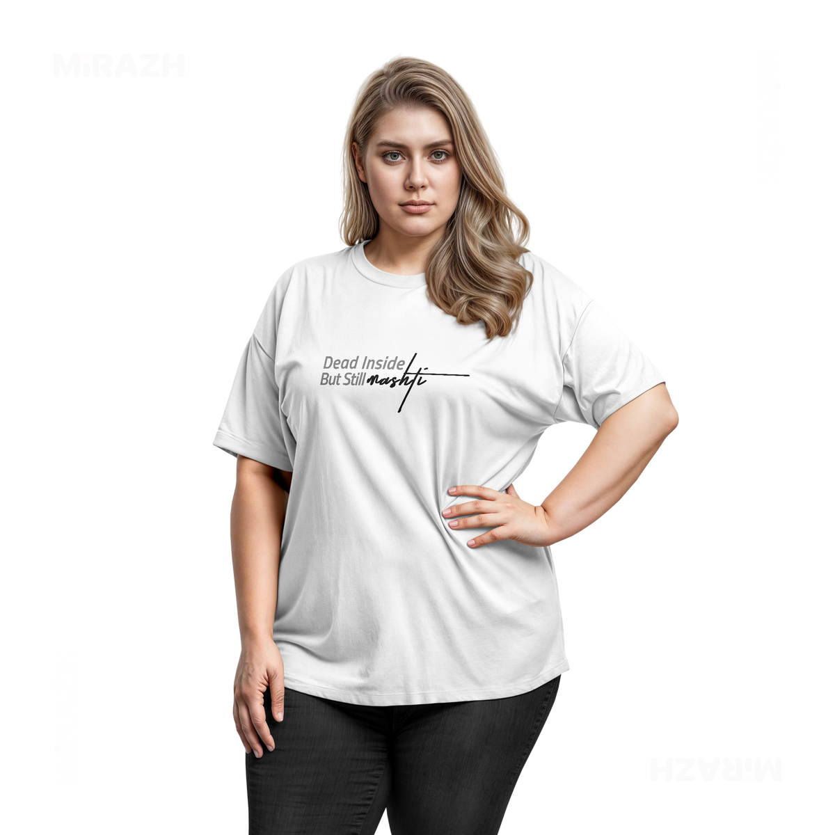 DeadInsideButStillMashti Adult T Shirt 03 White