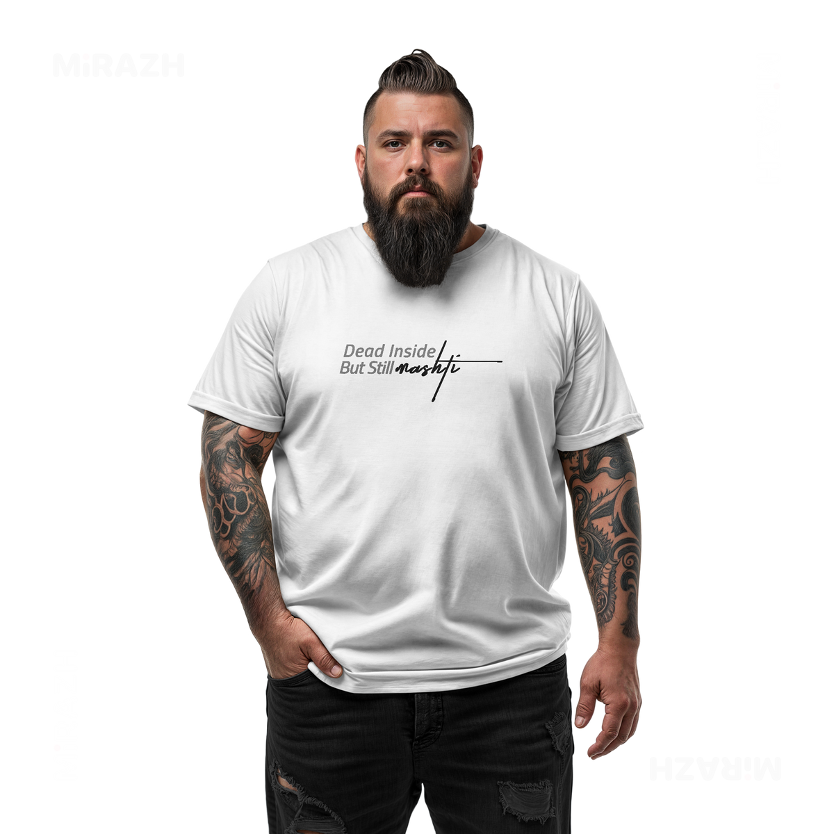 DeadInsideButStillMashti Adult T Shirt 05 White
