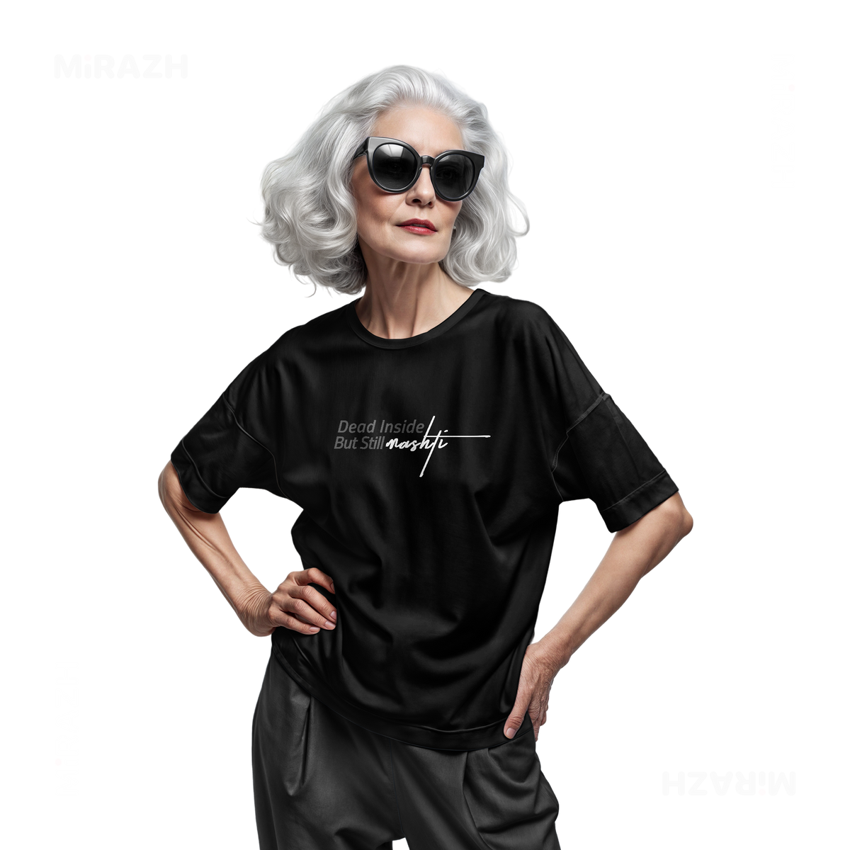 DeadInsideButStillMashti Adult T Shirt 07 Black